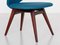 Wing-Shaped Side Chair in Petrol Blue Fabric and Beech by Sigfrid Ljungqvist, 1958, Image 8