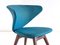 Wing-Shaped Side Chair in Petrol Blue Fabric and Beech by Sigfrid Ljungqvist, 1958 6