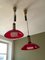 Mid-Century Counterweight Red Acrylic Glass Ceiling Lamps from Stilux Milano, Set of 2, Image 2