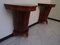 Rosewood Wall Console Tables, 1940s, Set of 2 13