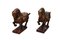 Chinese Tang Dynasty Style Decorative Carved Wood Horse Sculptures, Set of 2, Image 3