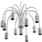 Italian Chrome 10-Arm Chandelier, 1970s 1