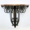 Art Deco Wrought Iron and Marble Console Table, 1930s 7