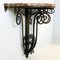 Art Deco Wrought Iron and Marble Console Table, 1930s 5