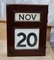 Antique Mahogany Perpetual Calendar from Fairfield S & E Shipbuilders 1