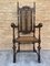 Louis XVI Style French Carved Walnut Armchair with Reed Seats, Image 1