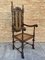 Louis XVI Style French Carved Walnut Armchair with Reed Seats 3