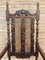Französischer geschnitzter Louis XVI Stil Walnuss Armlehnstuhl mit Sitzen aus Schilfrohr 13