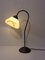 Art Deco Tischlampe aus patiniertem Metall 6