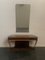 Vintage Rosewood Console Table & Mirror by Paolo Buffa, Set of 2 2
