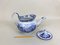 Victorian Blue and White Earthenware Boat Shaped Teapot, 1850s 3