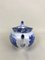 Victorian Blue and White Earthenware Boat Shaped Teapot, 1850s 5