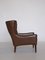 Fauteuil Mid-Century Scandinave en Cuir, 1960s 12