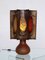 Brutalist French Ceramic and Copper Table Lamp from Accolay, 1960s, Image 1
