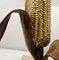 Brass and Enameled Steel Corn Table Lamps, Set of 2 2
