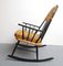 Rocking Chair with Yellow Cushions, 1950s 9