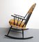 Rocking Chair with Yellow Cushions, 1950s 9