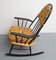 Rocking Chair with Yellow Cushions, 1950s 7