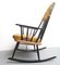 Rocking Chair avec Coussins Jaunes, 1950s 10