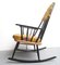 Rocking Chair with Yellow Cushions, 1950s 10