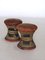North African Rattan and Leather Stools, 1960s, Set of 2 8