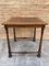 Mid-Century Carved Square Walnut Side Table in the Louis Philippe Style 1