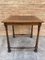 Mid-Century Carved Square Walnut Side Table in the Louis Philippe Style, Image 1