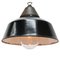 Vintage Black Enamel Industrial Cast Iron Factory Pendant Light, Image 2