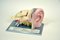 Molde Ear Anatómico vintage de plástico y madera de Somso, años 60, Imagen 4