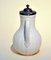 Victorian Salt Glazed White Ironstone Coffee Pot with Pewter Lid, 1870s 2