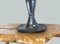 Lámpara de mesa de baquelita de loza esmaltada en negro brillante esmaltado, años 50, Imagen 5