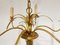 Lámpara de araña vintage con forma de piña de latón de Boulanger, años 60, Imagen 8