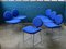 Blue Gabriel Dining Chairs by Olivier Mourgue for Airborne, 1968, Set of 6 2