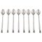 Acorn Ice Tea Spoons in Sterling Silver by Georg Jensen, 1940s, Set of 8 1
