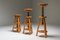 Scandinavian Pine Architect Stools, 1970s, Set of 3 14