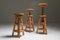 Scandinavian Pine Architect Stools, 1970s, Set of 3, Image 4