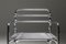 Postmoderner verchromter Metall Sessel im Rietveld Stil, 1980er 10