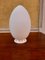 Lámpara de mesa modelo Egg de vidrio opalino de Ben Swildens para Fontana Arte, años 90, Imagen 1