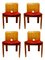 Solid Wood Side Chairs from Gavina, 1970s, Set of 4 1