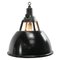 Lámpara colgante industrial vintage esmaltada en negro, Imagen 1