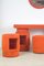 Orange Dressing Table, Set of 5 6