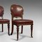 Walnut & Leather Side Chairs, Set of 2, Image 3