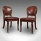 Walnut & Leather Side Chairs, Set of 2 1