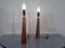 Mid-Century Filigree Danish Teak Table Lamps, 1950s, Set of 2 10
