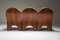 Arcata Walnut & Burgundy Leather Sofa by Gae Aulenti for Poltronova, 1968 10