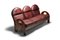 Arcata Walnut & Burgundy Leather Sofa by Gae Aulenti for Poltronova, 1968 1