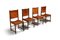 Chaises de Salon en Cuir Cognac, 1960s, Set de 4 1