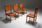 Cognac Leather Dining Chairs, 1960s, Set of 4 3