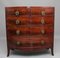 19th-Century Flame Mahogany Bowfront Chest of Drawers 1