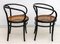 Curved Beech & Straw Dining Chairs by Michael Thonet for Thonet, 1920s, Set of 2 4